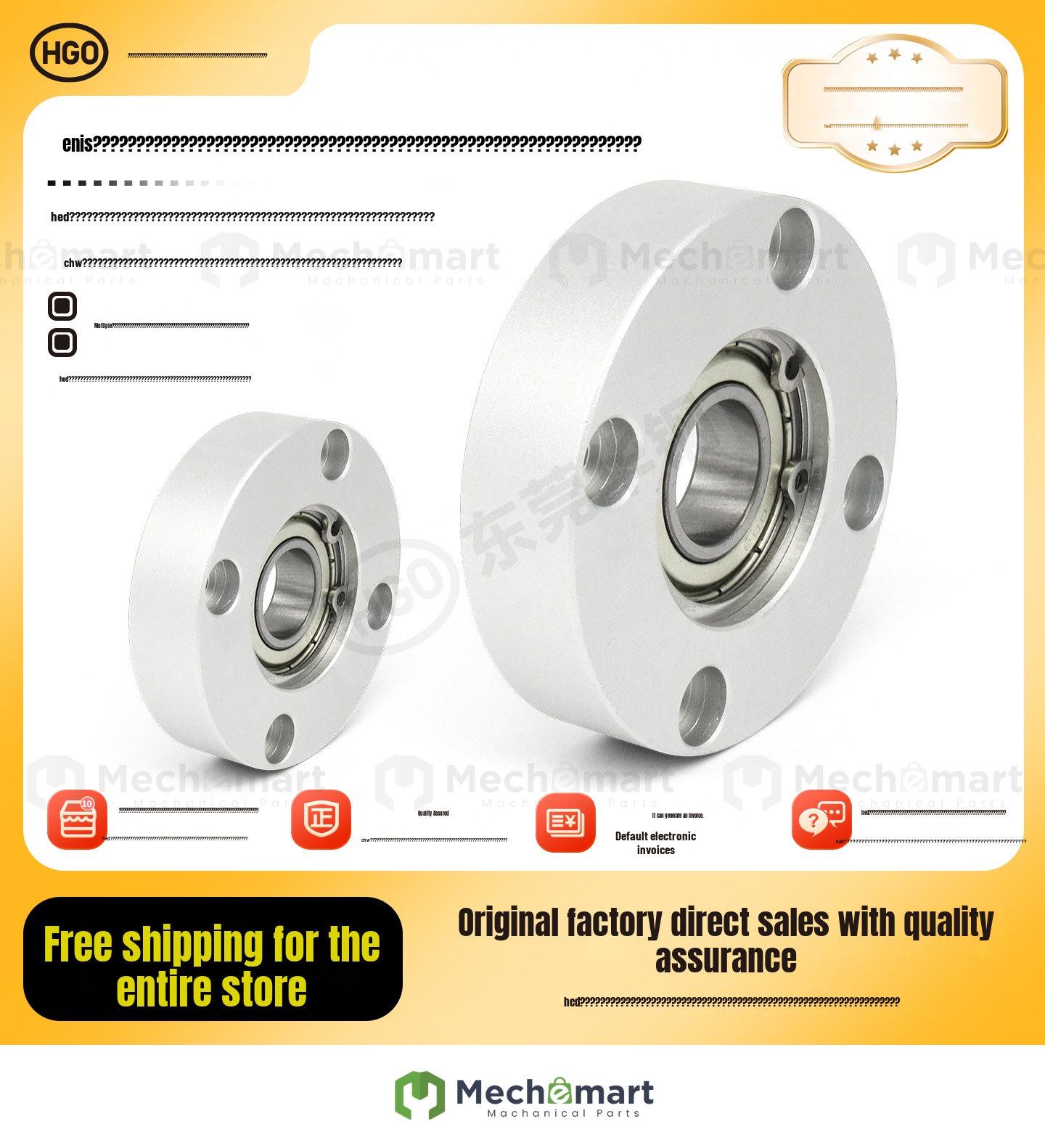 BFH single bearing round flange mounted bearing seat assembly holder BARA BFF23 free shipping 50