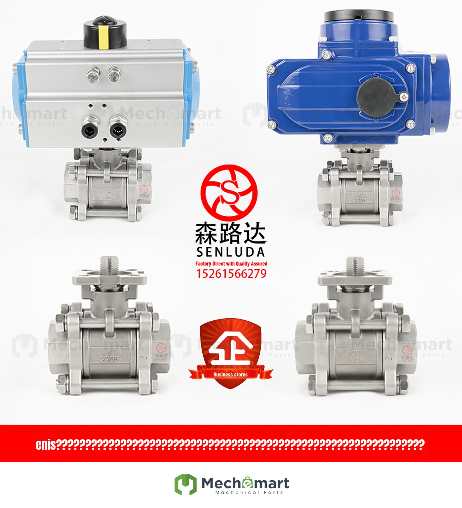 Duplex steel 2205/2507 three-piece high-platform ball valve stainless steel pneumatic electric three-piece ball valve