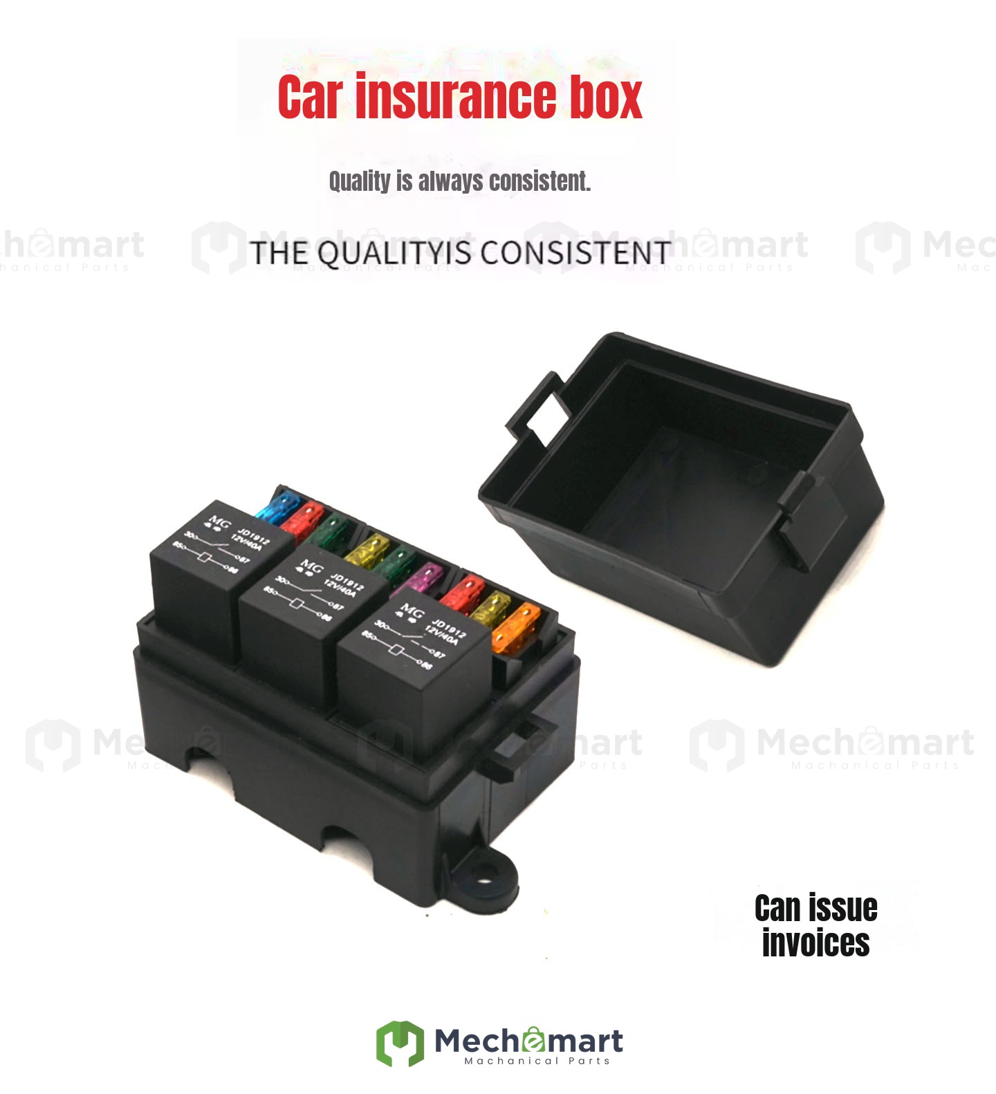 Car motorhome DC 12V24V3 relay 9-channel free assembly module spotlight line modification fuse box