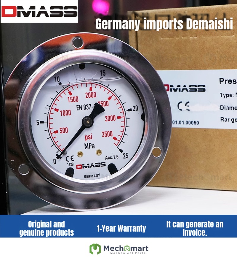 Imported DMASS EN837-1 German pressure gauge MBB06U-400-1-Z-Z oil pressure gauge hydraulic gauge