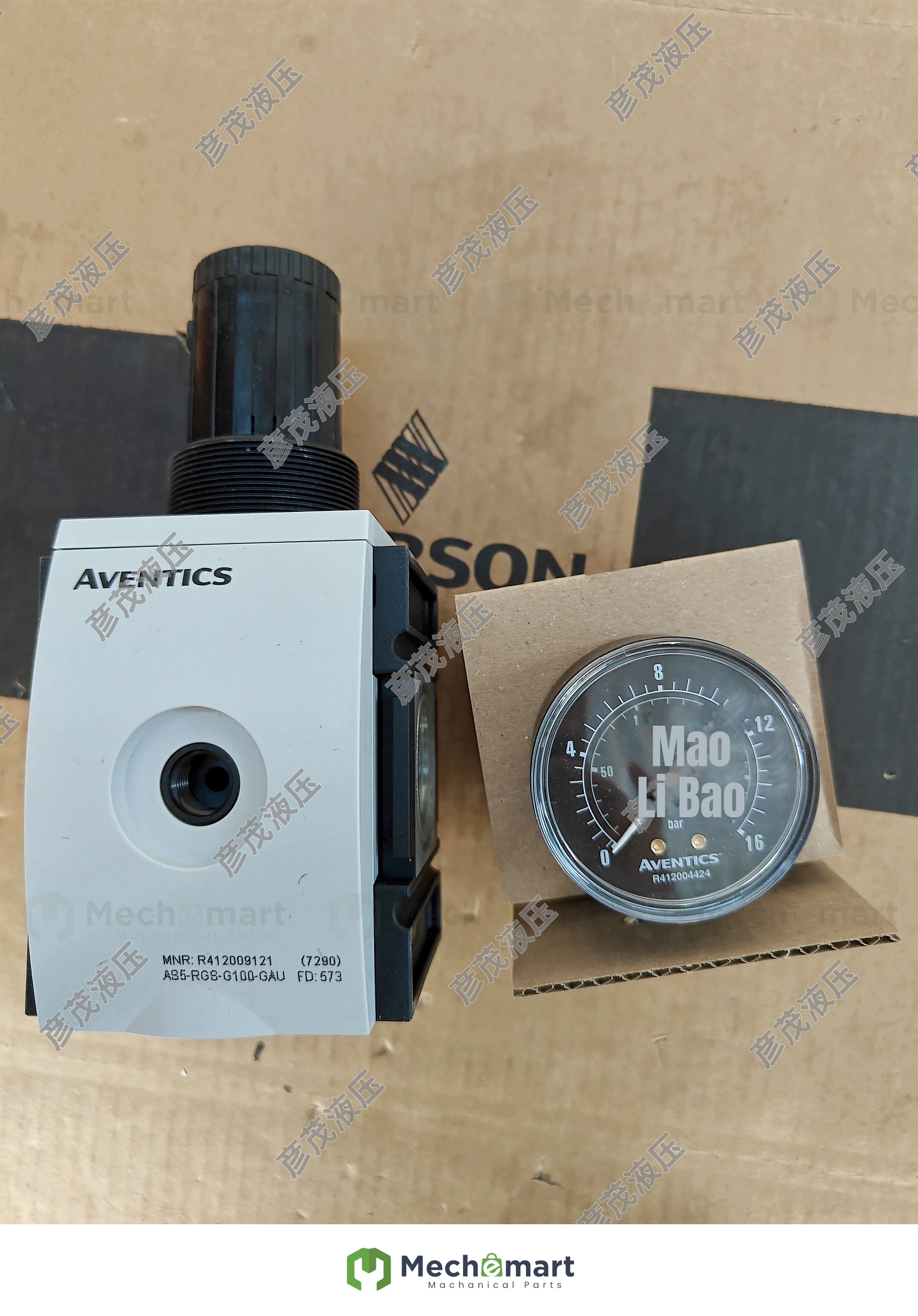 Bargain AVENTICS R412009121 Pneumatic Pressure Regulator with Watch Genuine Brand New